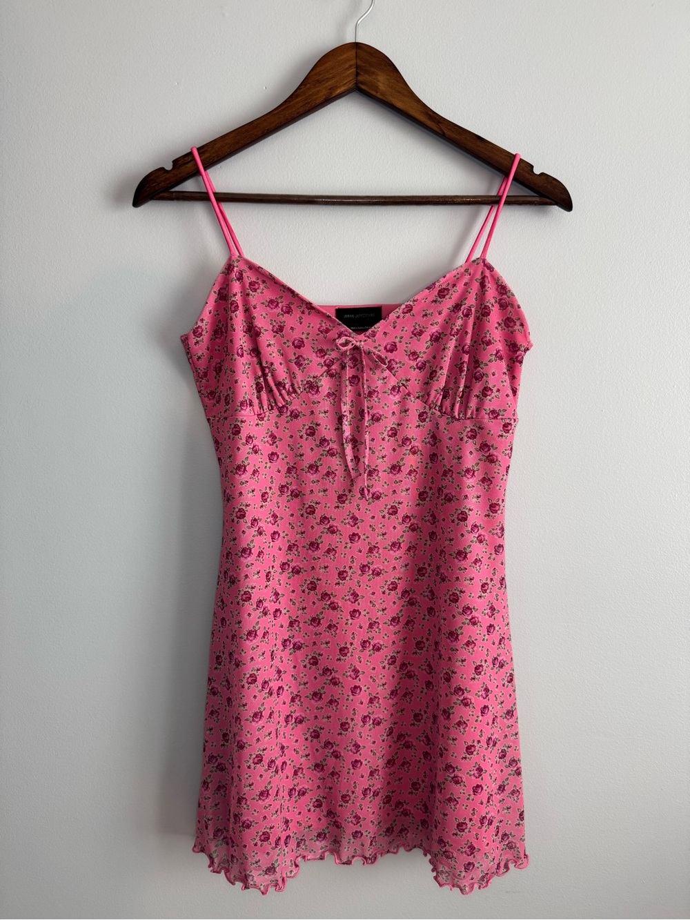 Urban Outfitters Elodie Printed Pink 90s Mini Dress